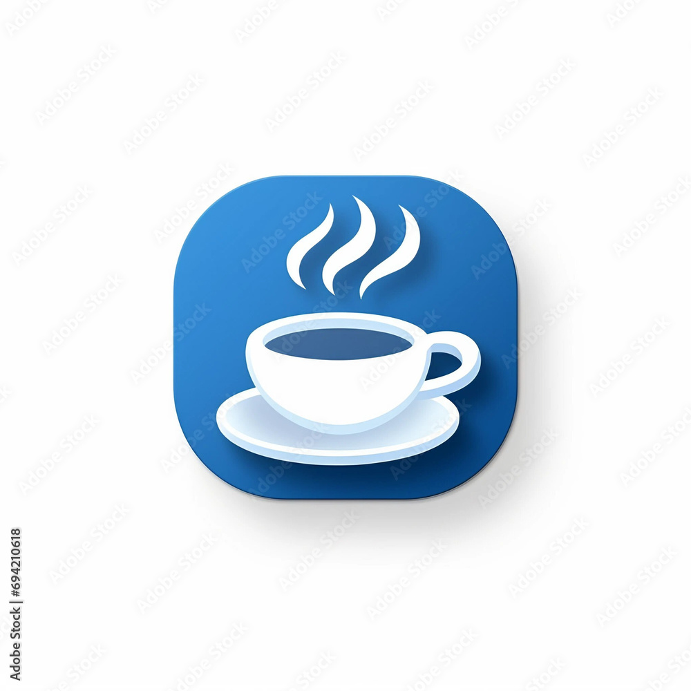 Powder Blue Coffee Cup Icon Powder Blue Coffee Cup Icon