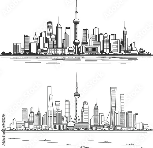 shanghai city skyline