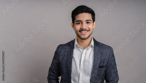 Building his Legacy: Confidence Brick by Brick in a Studio Portrait of a Young Entrepreneur photo