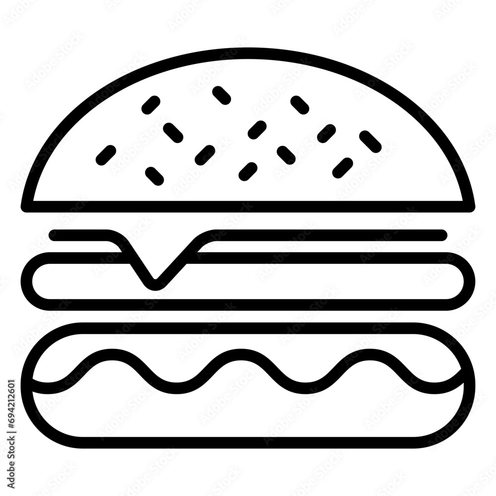 Cheeseburger icon. Hamburger icon Cheeseburger icon. Hamburger icon