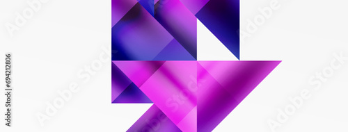 Captivating vector abstraction. Triangles interlock in mesmerizing dance, crafting dynamic geometric backdrop. Fusion of shapes and angles creates artful symphony of modern design
