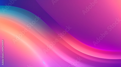 Vibrant multicolored wave with abstract flower pattern on textured background. Latest gradient wave background. Generative AI 