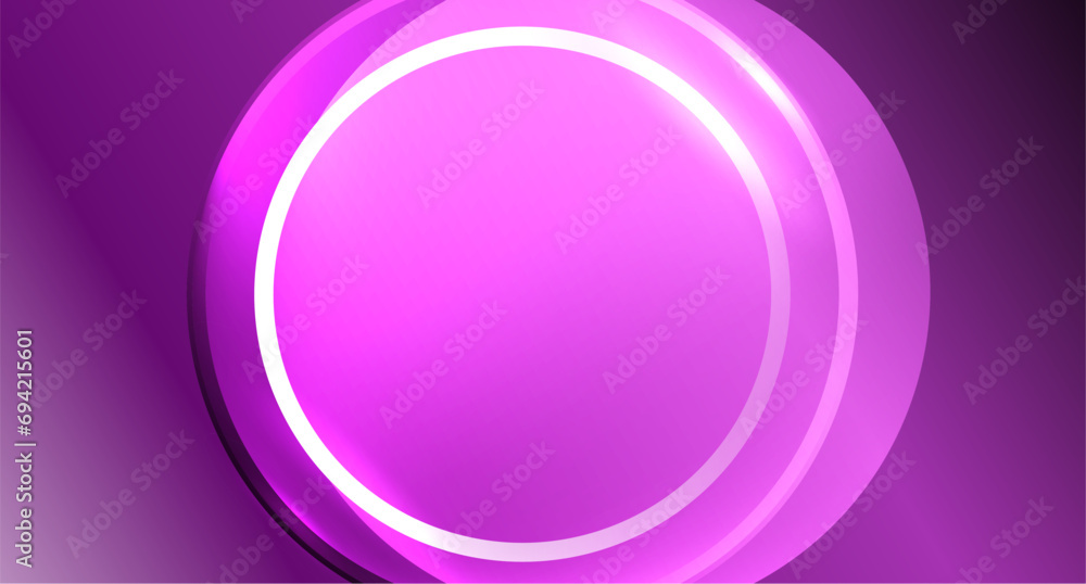 Neon glass circle copyspace for your text or product presentation geometric background. Vector illustration For Wallpaper, Banner, Background, Card, Book Illustration, landing page Neon glass circle copyspace for your text or product presentation geometric background. Vector illustration For Wallpaper, Banner, Background, Card, Book Illustration, landing page