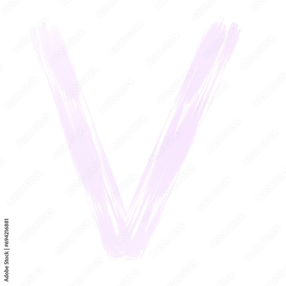 pink ribbon letters v