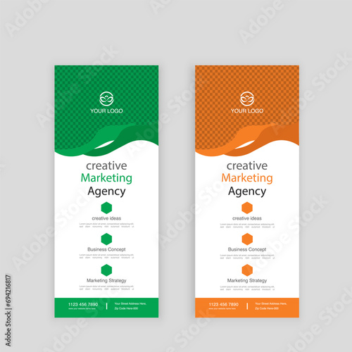 modern corporate rack card design
