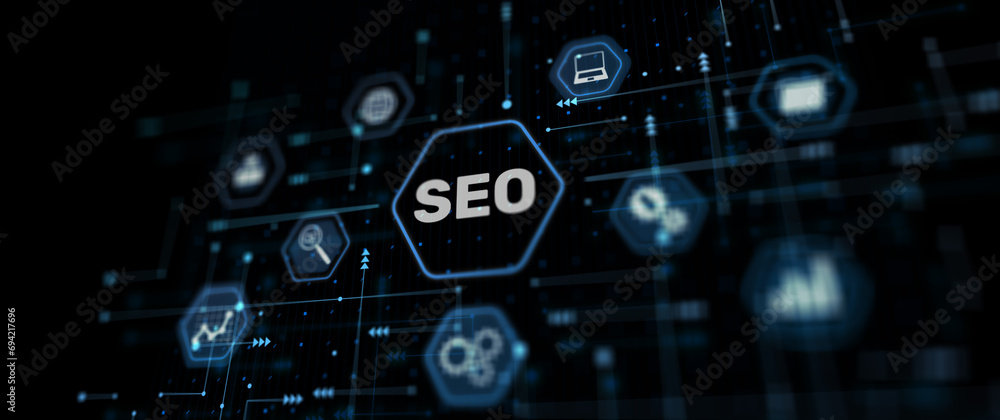 SEO. Search Engine optimization. Picture for presentation