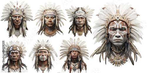 Red Indians Face PNG photo