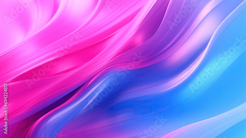 abstract background with smooth lines in blue and pink colors.
