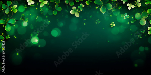 green festive glowing background for st patrick's day