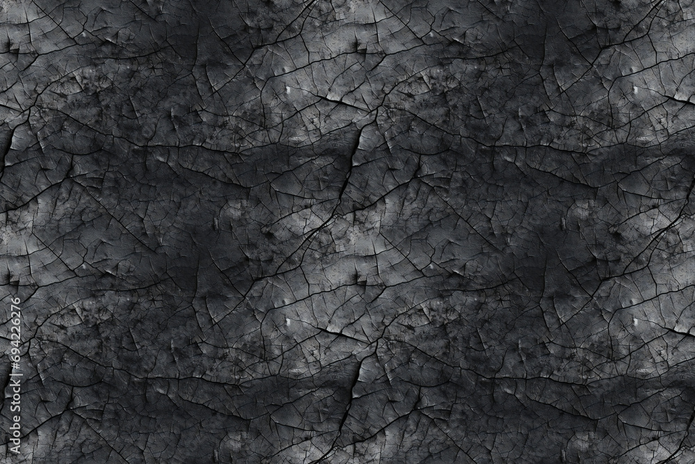 Fototapeta premium Dark Gray Scratched Metal Texture. Seamless Repeatable Background.