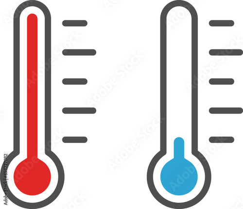 暑さと寒さの温度計のセット photo