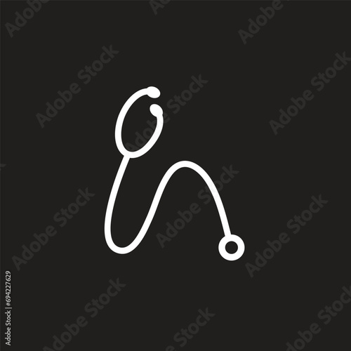 Stethoscope icon. Doctor stethoscope sign. Stethoscope cardiology symbol.  Stethoscope medical vector icon for companies