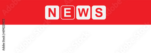 news sign on white background