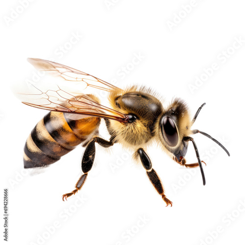 bee isolated on a transparent background. © MdKamrul