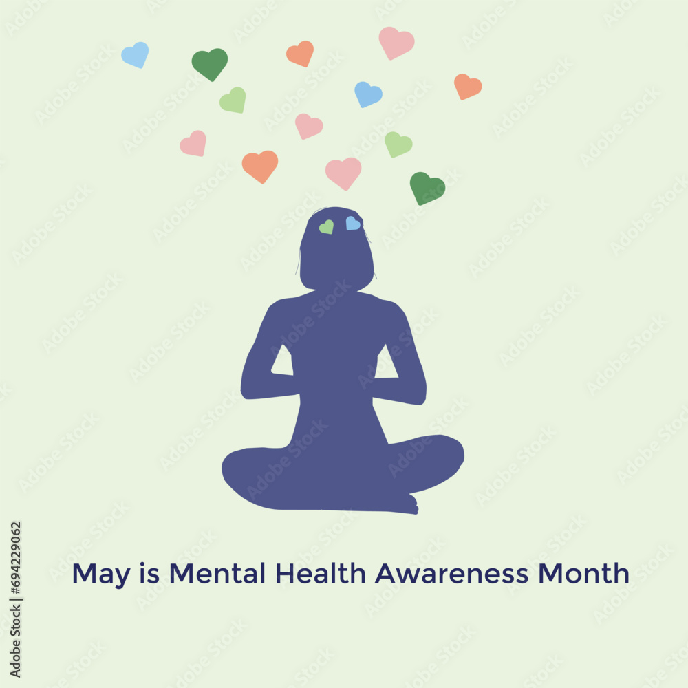 mental health yoga lotus position vector illustration mental health yoga lotus position vector illustration