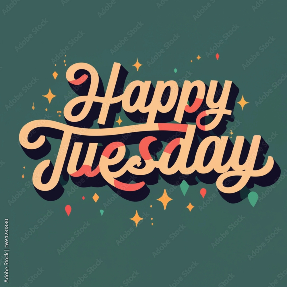 Obraz premium Images Of Happy Tuesday , Joyful Resonance: Happy Tuesday Echoes
