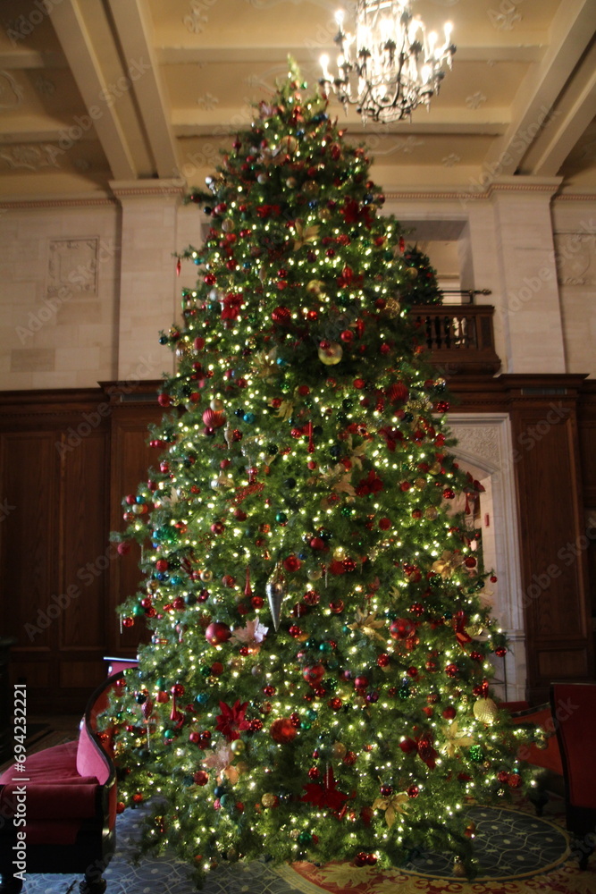 christmas tree with christmas decorations