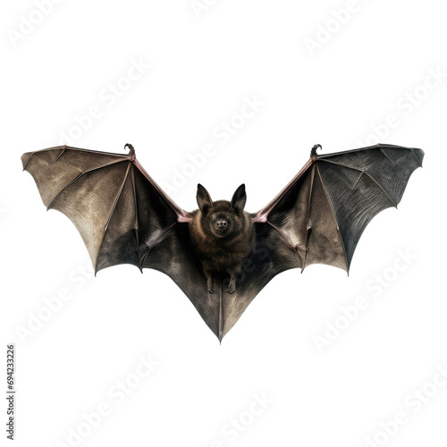 Flying bat on white or transparent background