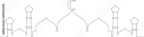 mosque line art style. EPS 10