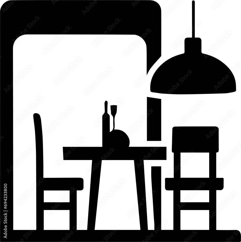 Living Room Icon Symbol - Cozy Home Interior Representation Living Room Icon Symbol - Cozy Home Interior Representation