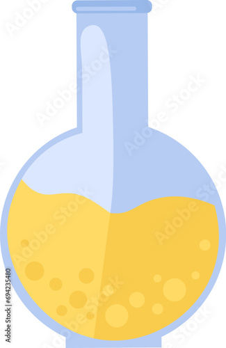 Hazardous waste pollution. Spherical chemical flask icon. Toxic Explosive Material. Hazardous waste separation problem. Element for infographics design. Simple flat vector isolated on white background