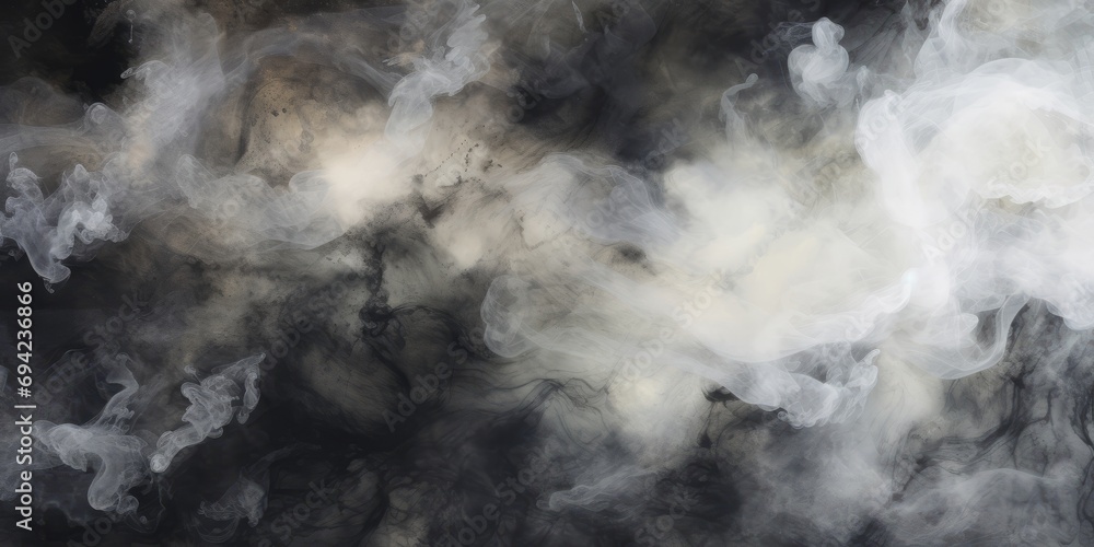 Background. Captivating Monochrome. Enigmatic Smoke Emanation