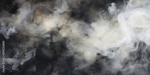 Background. Captivating Monochrome. Enigmatic Smoke Emanation