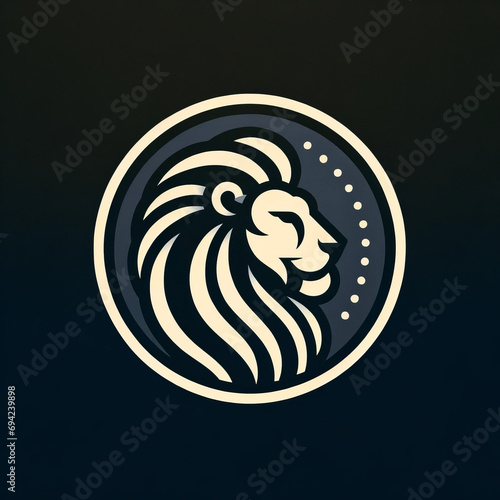 Minimalist Lion Logo photo