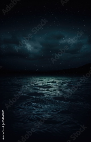 A dark ocean horizon picture © Leli