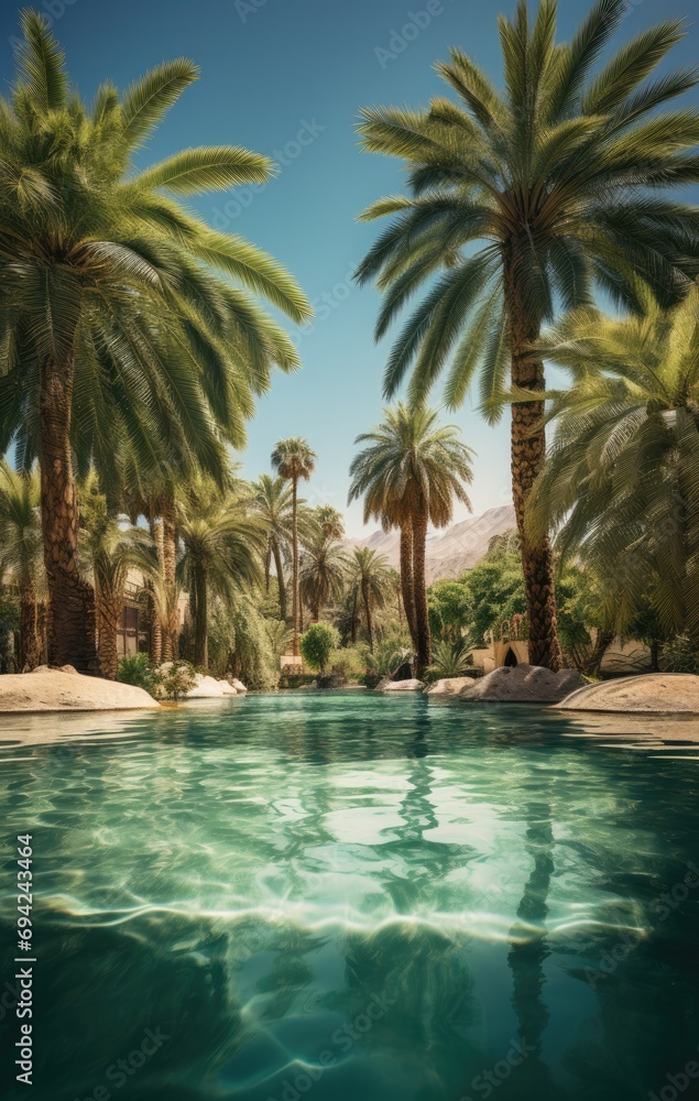 a beautiful pool in a tropical island a beautiful pool in a tropical island