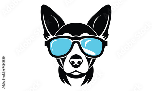 dog with sunglasses vector design © Taha