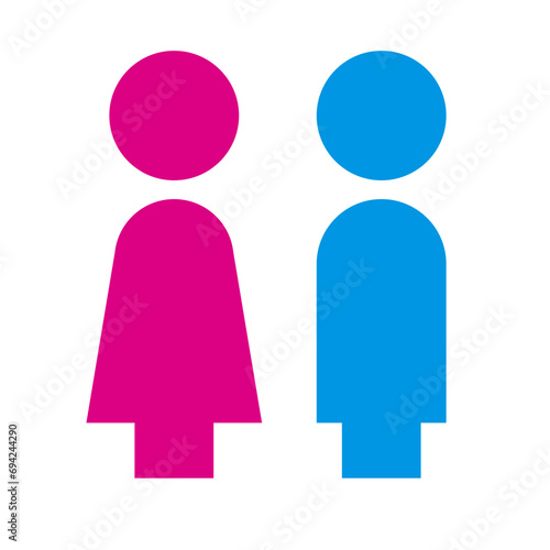 Female restroom and male restroom icons. Vector.