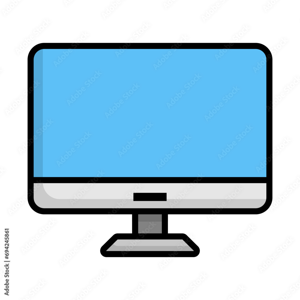 Desktop PC icon. Monitor. Vector. Desktop PC icon. Monitor. Vector.