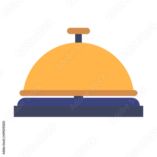 Modern service bell icon. Desk bell icon. Vector.