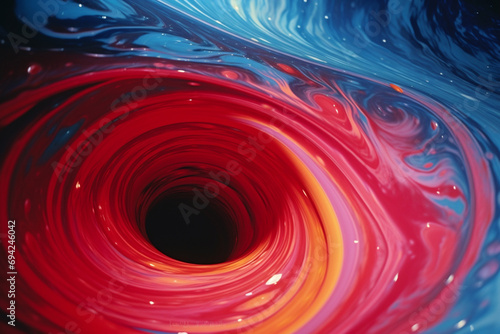 Immerse yourself in an abstract chromatic whirlpool, where colors swirl around minimalist shapes, channeling the energy of pop art aesthetics.