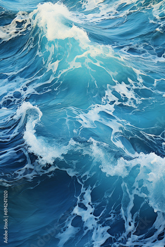 A simplistic portrayal of waves in the ocean using a single flowing line.