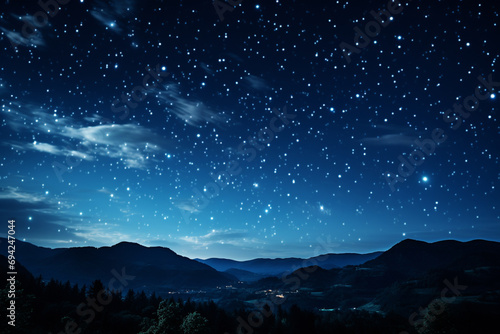 Minimalist interpretation of a starry night sky with dots and lines. © Natalia