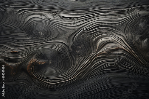 Abstract, monochrome depiction of the wood grain texture.