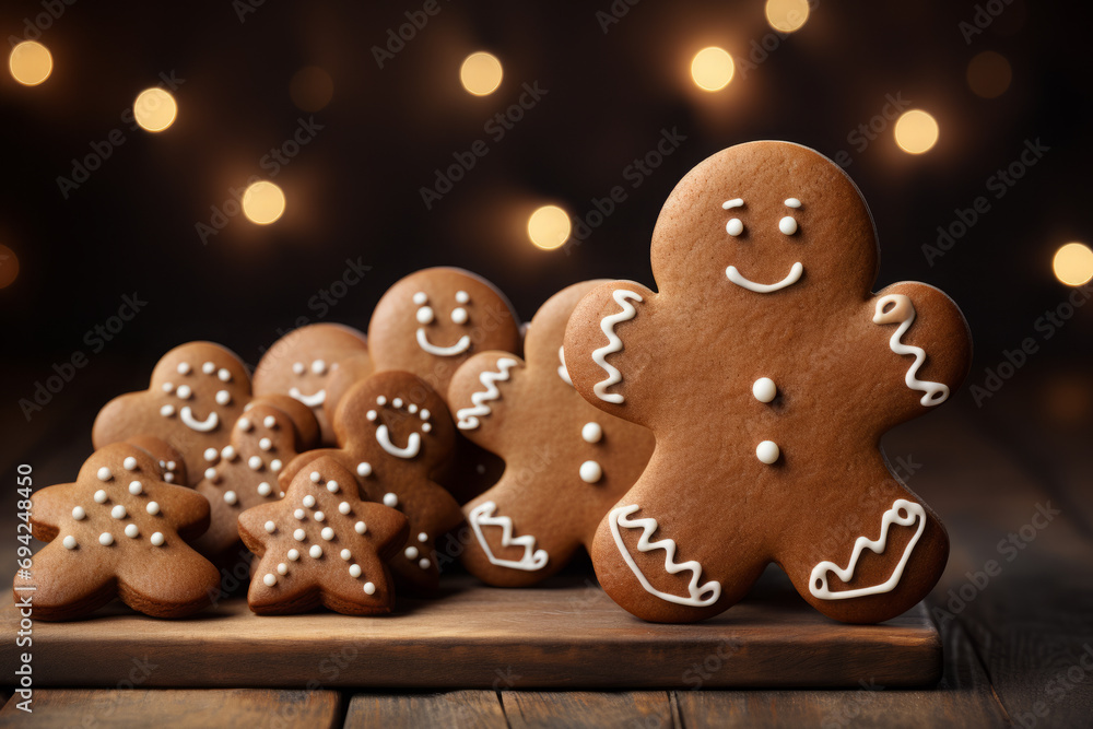 Top view of ginger bread. Food and Christmas decoration concept. Top view of ginger bread. Food and Christmas decoration concept.