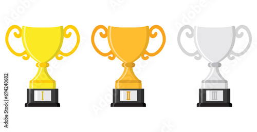 award trophy theme vector design