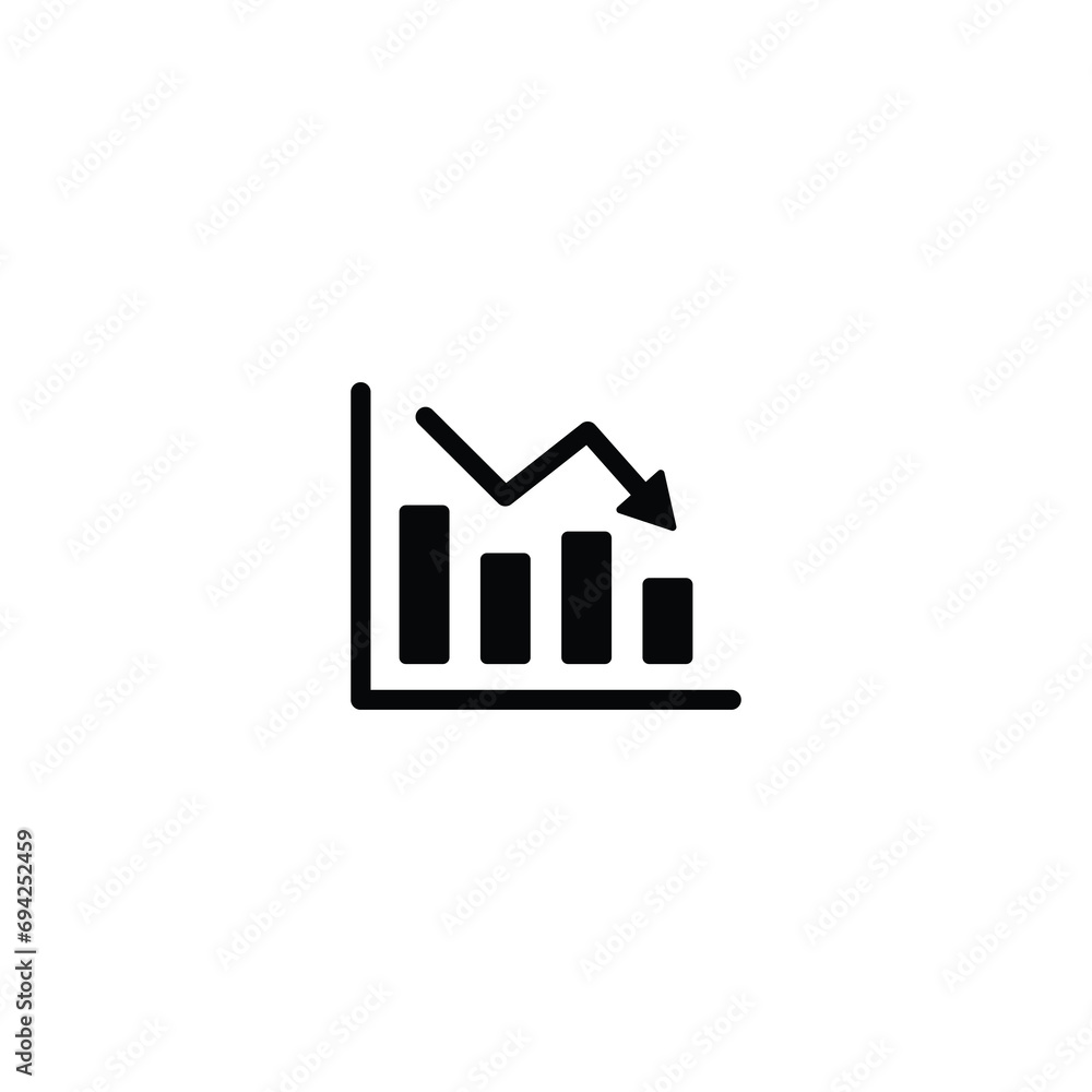 growing graph icon, data sign vector for web site Computer and mobile app