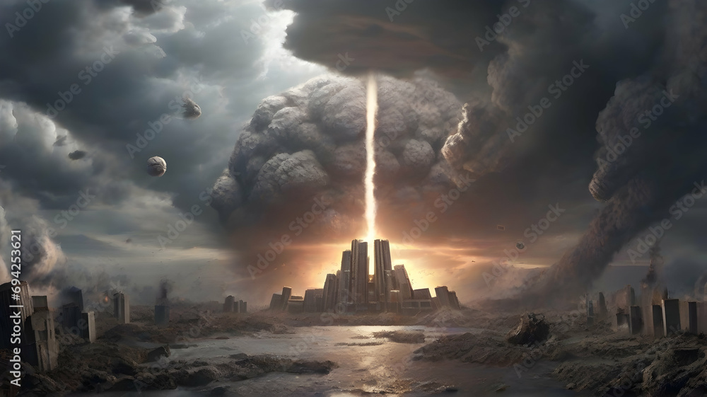 The end of the universe, sci-fi concept The end of the universe, sci-fi concept