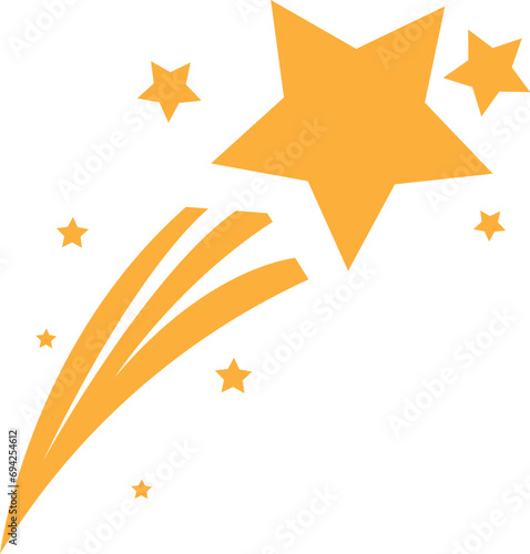 Shooting star in gold