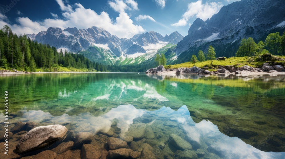 lake in the mountains