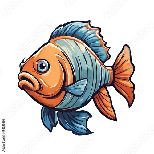 Fish Cartoon PNG Format With Transparent Background 