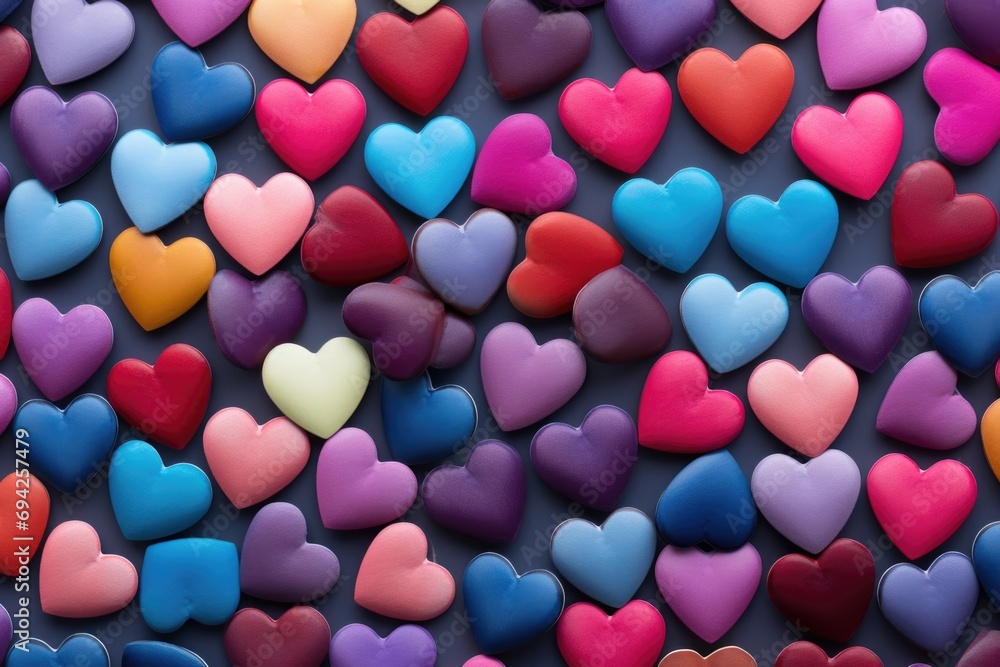 Valentine's Day. top view of colorful hearts texture. Love concept. Valentine's Day. top view of colorful hearts texture. Love concept.