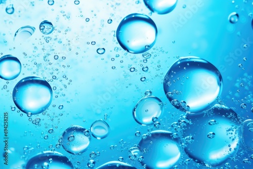 Wallpaper Mural Bubbles in water on blue background Torontodigital.ca