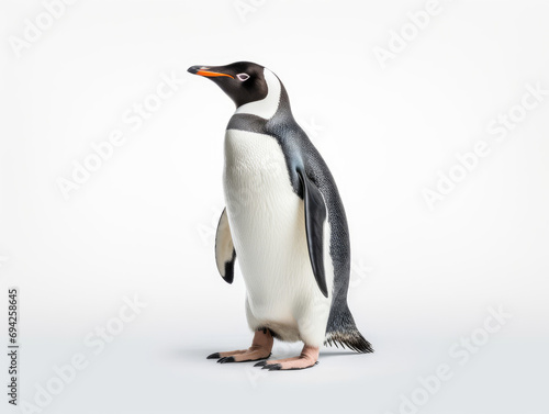 penguin on white