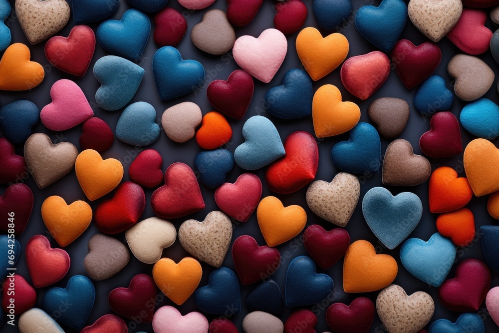 Valentine's Day. top view of colorful hearts texture. Love concept. Valentine's Day. top view of colorful hearts texture. Love concept.