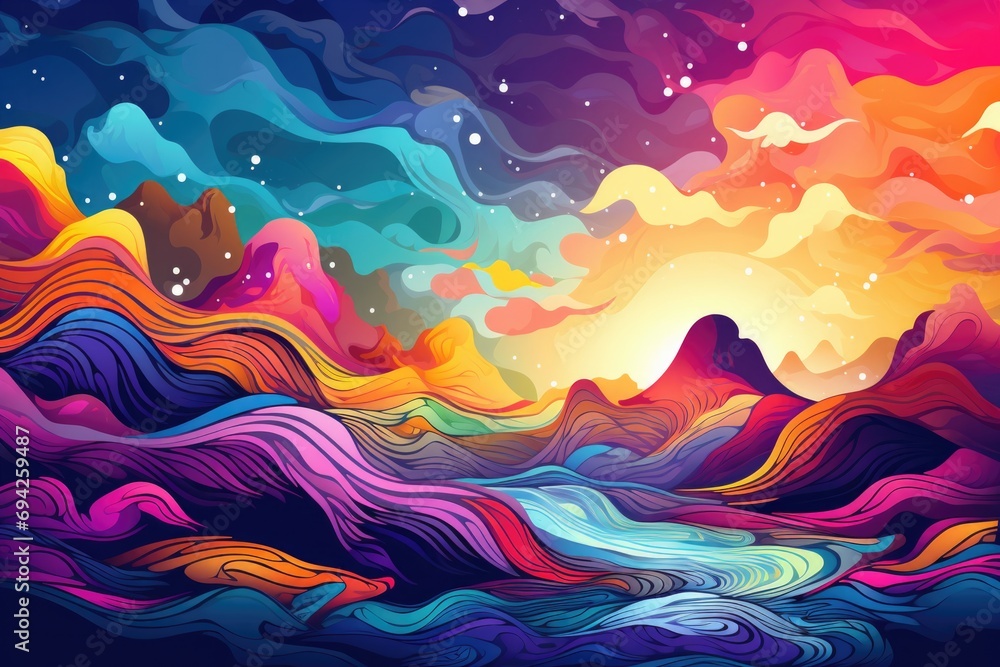 Abstract mountain digital landscape with mountains template for banner , businness presentation Abstract mountain digital landscape with mountains template for banner , businness presentation